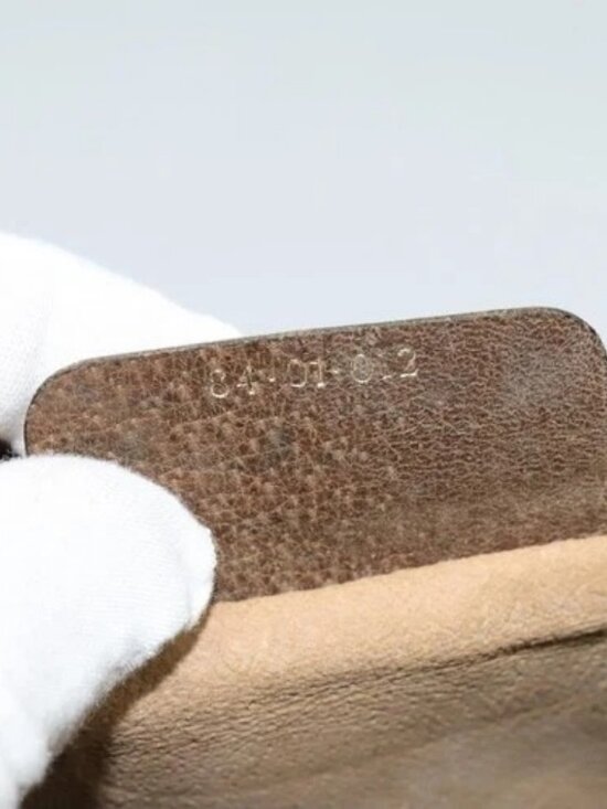 GUCCI GG Supreme Web Sherry Line Clutch Bag PVC Beige Gold 84 01 012 Auth BA803 - Picture 12 of 16